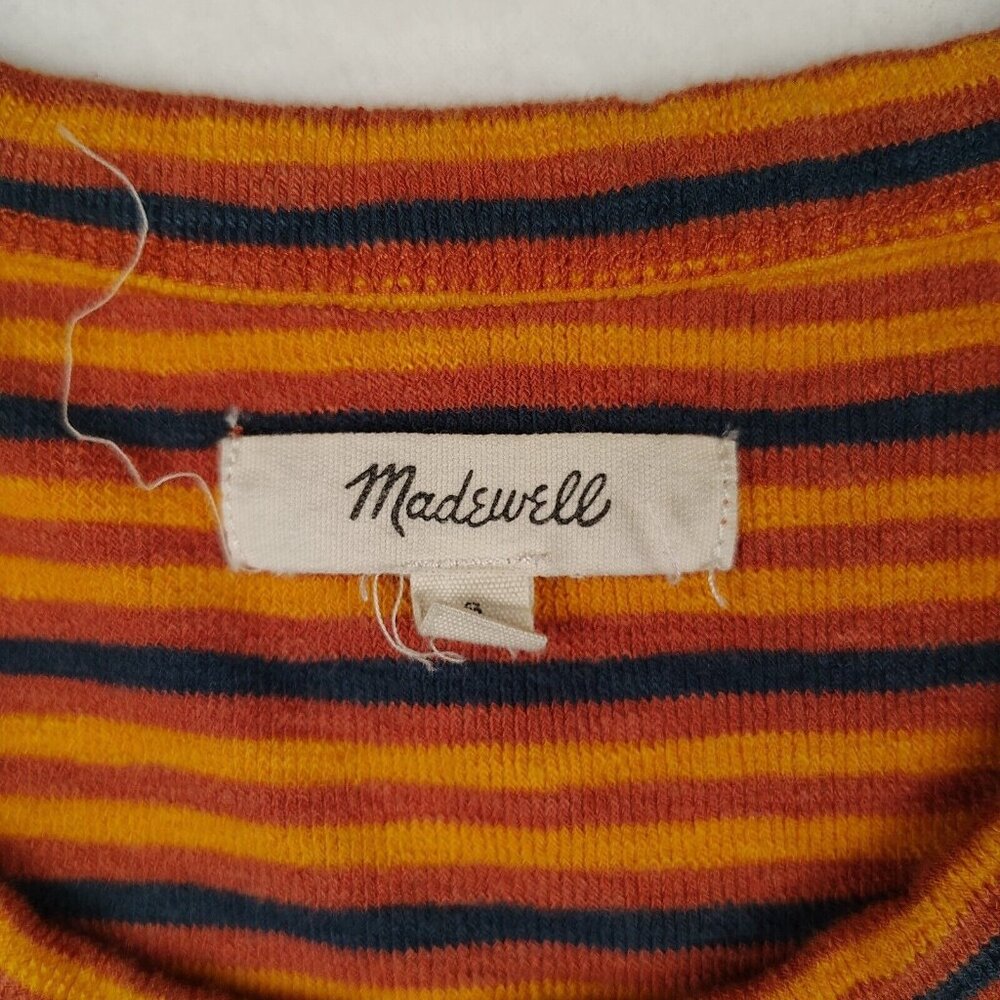Madewell Audio Knot-Front Tank Top in Stripe Womens sz Small - Picture 6 of 11